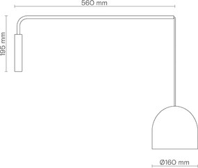 Απλίκα Τοίχου Rio Wall Pendant Μαύρο