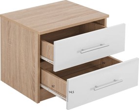 ΚΟΜΟΔΙΝΟ ΜΕΛΑΜΙΝΗΣ HM2220.06 SONAMA - ΛΕΥΚΟ 48x40,5x41,5 εκ.