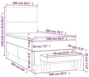 ΚΡΕΒΑΤΙ BOXSPRING ΜΕ ΣΤΡΩΜΑ ΜΑΥΡΟ 100 X 200 ΕΚ. ΥΦΑΣΜΑΤΙΝΟ 3136975