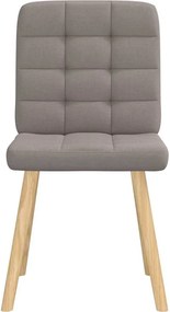 vidaXL Πολυθρόνες Τραπεζαρίας 2 τεμ. Taupe Υφασμάτινες