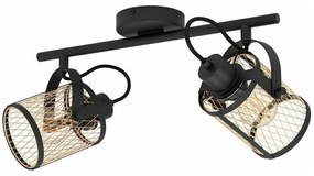 Φωτιστικό Οροφής - Σποτ 43532 Dellow 2/E27 Black-Brass Eglo Metal