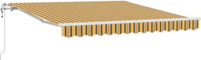vidaXL Αναδιπλούμενη τέντα Πολύχρωμο 350 x 250 εκ Ύφασμα και αλουμίνιο