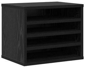 vidaXL Οργανωτής Γραφείου  Μαύρη Δρυς 36x26x29.5 cm Επεξεργασμένο Ξύλο