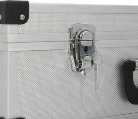 vidaXL Βαλίτσα Εργαλείων Ασημί 46 x 33 x 16 εκ. Αλουμινίου