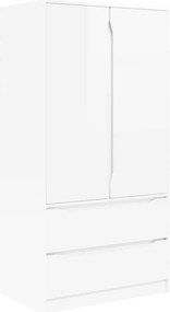vidaXL Ντουλάπι Υψηλής Στιλπνότητας Λευκό 79,5 x 49 x 156 εκ