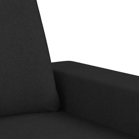 vidaXL Πολυθρόνα Μαύρη 60 εκ. Υφασμάτινη με Υποπόδιο
