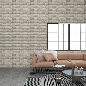 vidaXL Πάνελ Τοίχου 3D 10 τεμ. Σχέδιο Τούβλα Χρώμα Άμμου EPS
