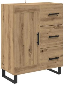 vidaXL Highboard με συρτάρι 2 pcs Artisan Oak Σύνθετο Ξύλο και Γυαλί