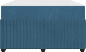 vidaXL Σκελετός Κρεβατιού με στρώμα Μπλε 120 x 200 cm ύφασμα