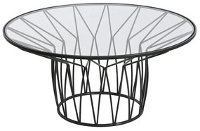 Τραπεζάκι Καφέ Home ESPRIT Μέταλλο Κρυστάλλινο 85 x 85 x 39 cm