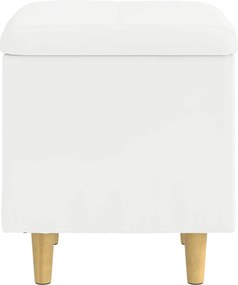 vidaXL Οθωμανικό αποθήκευσης Λευκός 40 x 40 x 45 cm Τεχνητό δέρμα