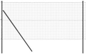 vidaXL Φράχτης με Στήλες. Γκρι 1.2 x 10 m Ατσάλι
