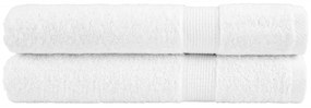 vidaXL Πετσέτες Premium SOLUND 2 τεμ. Λευκό 100x200 εκ. 600 γρ./μ²