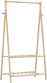 vidaXL Κρεμάστρα Ρούχων με Ράφια 96x45,5x150,5 εκ. Μπαμπού