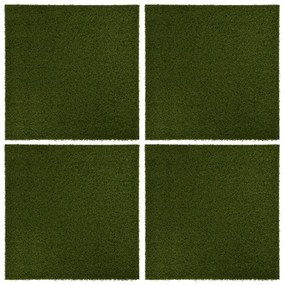 vidaXL Πλακάκια Συνθετικού Χλοοτάπητα 4 τεμ. 50x50x2,5 εκ. Καουτσούκ