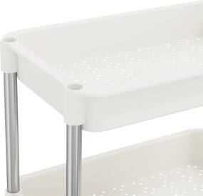 vidaXL Τρόλεϊ Κουζίνας 5 Επιπέδων Λευκό 42 x 29 x 128 εκ. Σίδερο/ABS
