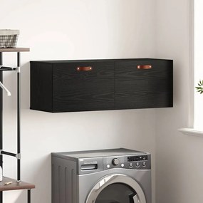 vidaXL Ντουλάπα Τοίχου Επιτοίχιο Μαύρη δρυς 100 x 36.5 x 35 cm