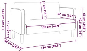 ΚΑΝΑΠΕΣ LOVESEAT ΑΝ. ΠΡΑΣΙΝΟ ΓΚΡΙ 109 ΕΚ. ΥΦΑΣΜΑ CORDUROY 4100526