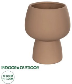 Artificial Garden AMBER 21269 Διακοσμητικό Κεραμικό Βάζo Καφέ Π17 x Μ17 x Υ20cm Globostar-21269-Καφέ 21269