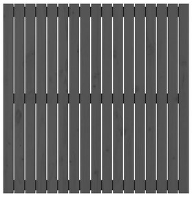 vidaXL Κεφαλάρι Τοίχου Γκρι 108x3x110 εκ. από Μασίφ Ξύλο Πεύκου