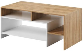 Τραπεζάκι σαλονιού Oak-Leuko Fusiko - 120.00Χ60.00Χ53.00cm