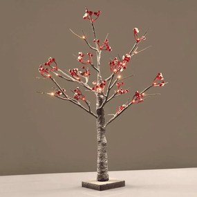 Χριστουγεννιάτικο Δεντράκι Snow Berry Tree Led X1024143 60cm Red-Natural Aca