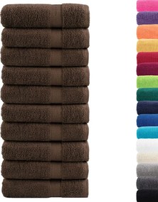vidaXL Χειροπετσέτες Premium SOLUND 10 τεμ. Καφέ 50x100 εκ. 600 γρ./μ²