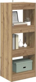 vidaXL Βιβλιοθήκη artisan δρυς 37 x 30 x 103 εκ Επεξεργασμένο ξύλο