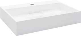vidaXL Νιπτήρας Λευκός 60x38x11 εκ. Συνθετικός από Τεχνητό Μάρμαρο