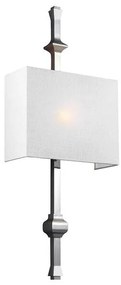 Απλίκα Φωτιστικό Τοίχου 1xE27 Λινό Αμπαζούρ Teva Elstead Lighting-FE-TEVA1-PN-Νίκελ Ματ FE-TEVA1-PN