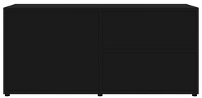 vidaXL Έπιπλο Τηλεόρασης Μαύρο 80 x 34 x 36 εκ. από Επεξ. Ξύλο