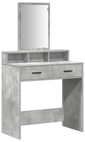 vidaXL Τουαλέτα με Συρτάρια Γκρι Σκυρόδεμα 79x41x140 εκ.