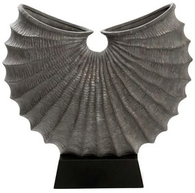Διακοσμητικό Επιτραπέζιο Lucky Horn TAS102 39x14,5x36cm Grey-Black Espiel Ceramic,Wood