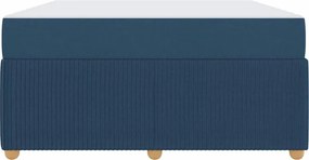 vidaXL Σκελετός Κρεβατιού με στρώμα Μπλε 160 x 200 cm ύφασμα