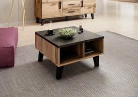 coffee table 60 LOTTA wotan oak/black DIOMMI CAMA-LOTTA-ŁAWA-60-DWO/CZ DIOMMI-60-19744