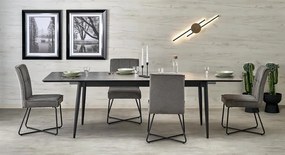 CHARLES table grey marble / black DIOMMI-60-29282