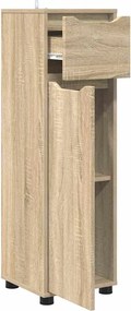vidaXL Ντουλάπι Μπάνιου με συρτάρι Δρύς Sonoma 30,5 x 30 x 101 εκ