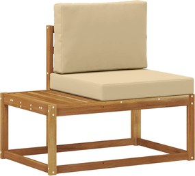 vidaXL Σειρά Καναπέ Εξωτερικού με μαξιλάρι 3 pcs Φυσικό