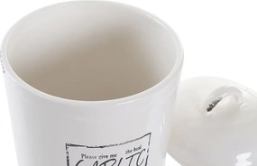 Σκάφος DKD Home Decor 17,7 x 17,7 x 26 cm Λευκό Dolomite Σκόρδο