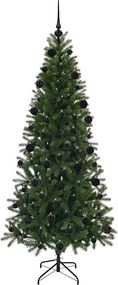 vidaXL Τεχνητό Χριστουγεννιάτικο Δέντρο Πράσινο 210 cm ΠΕ και PVC