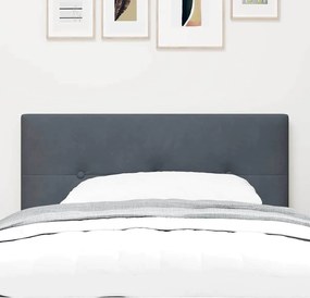 vidaXL LED κεφαλάρι με φώτα λωρίδας LED Γκρι 80 cm Πολυεστέρας