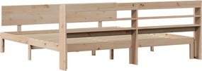 vidaXL Bed Frame 2 τμχ. Φυσικό 200 x 200 cm Solid pine wood, Plywood