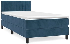 ΚΡΕΒΑΤΙ BOXSPRING ΜΕ ΣΤΡΩΜΑ ΣΚΟΥΡΟ ΜΠΛΕ 90X190 ΕΚ. ΒΕΛΟΥΔΙΝΟ 3141399