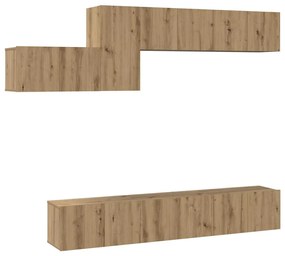 vidaXL Σετ επίπλου τηλεόρασης 7 pcs artisan δρυς 60 x 30 x 30 cm