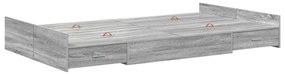 vidaXL Κρεβάτι με αποθηκευτικό χώρο Γκρι sonoma 120 x 200 cm