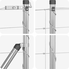 vidaXL Στύλος Περιφράξεων Γαλβανισμένο 50 x 1 m Ατσάλι