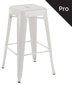 RELIX Σκαμπό Bar-Pro H.67cm, Στοιβαζόμενο, Μέταλλο Βαφή Άσπρο 43x43 H.67cm Ε5193