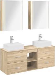 vidaXL Σετ Επίπλων Μπάνιου 5 pcs Sonoma Δρυς