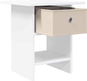 vidaXL Κομοδίνο Λευκό 41 x 40 x 45 εκ Επεξεργασμένο Ξύλο