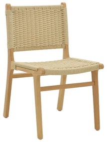 Καρέκλα Julien pakoworld rubberwood φυσικό-έδρα φυσικό σχοινί 61x54x85εκ Model: 263-000007
